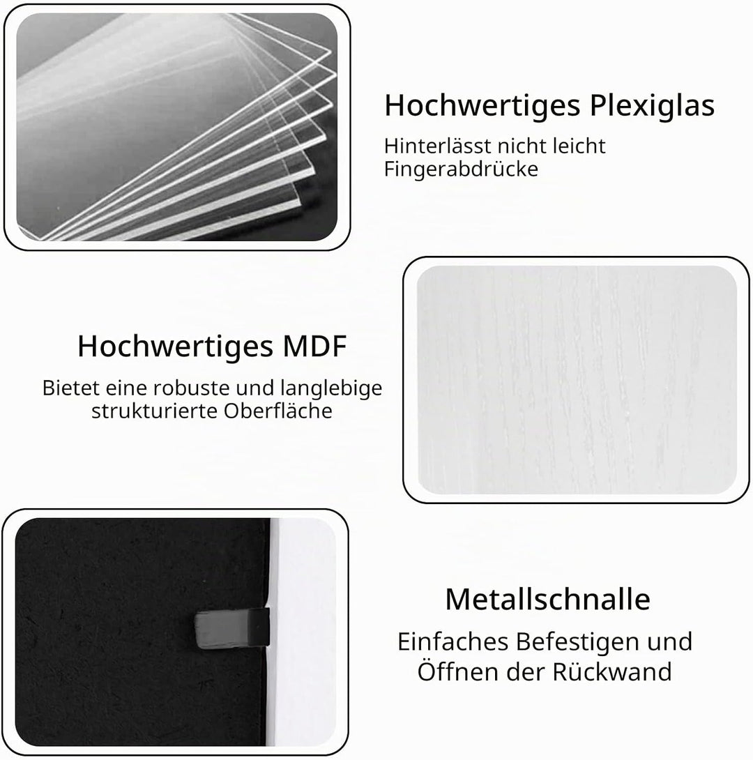 sunmeg 2Pcs 3D Bilderrahmen zum Befüllen 20 x 20cm Bilderrahmen Tief 3D Objektrahmen Hölzern bis 3cm