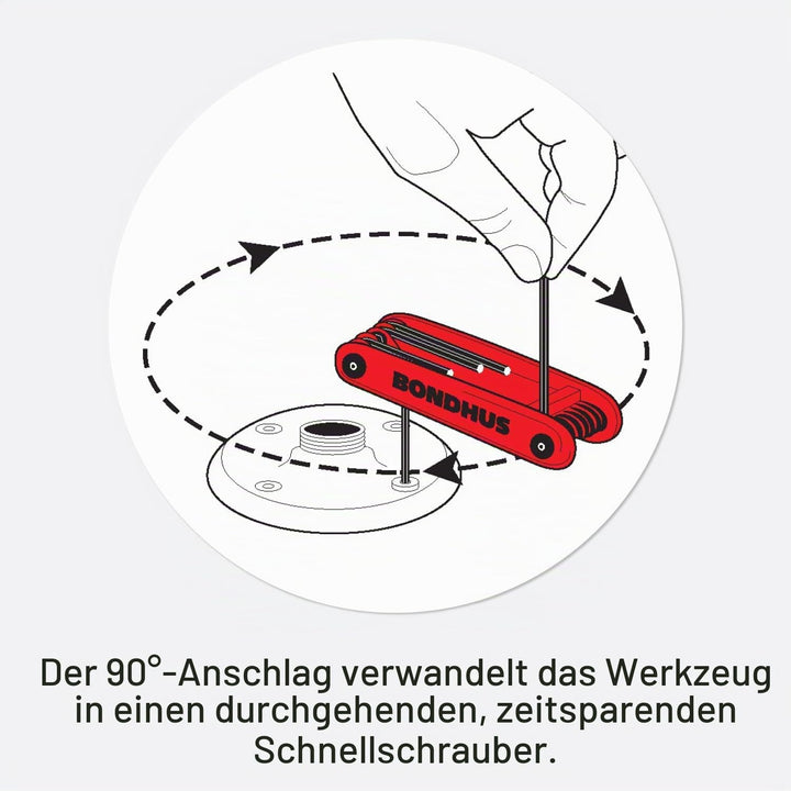 Bondhus Sechskant Stiftschlüssel Set GorillaGrip im 3er Satz 2-8mm, 5/64-1/4 & T9-T40 12533, 1