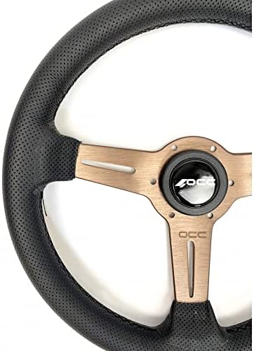 OCC MOTOR SPORT FLACHER BODENLENKRAD AUTO CLASSIC MODELL PERFORATED LEDER BRONZEARME - AUTO FLACHER