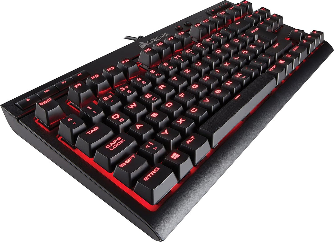 Corsair K63 Mechanische Gaming Tastatur (Cherry MX red: Leichtgängig und Schnell, Rot LED Beleuchtun