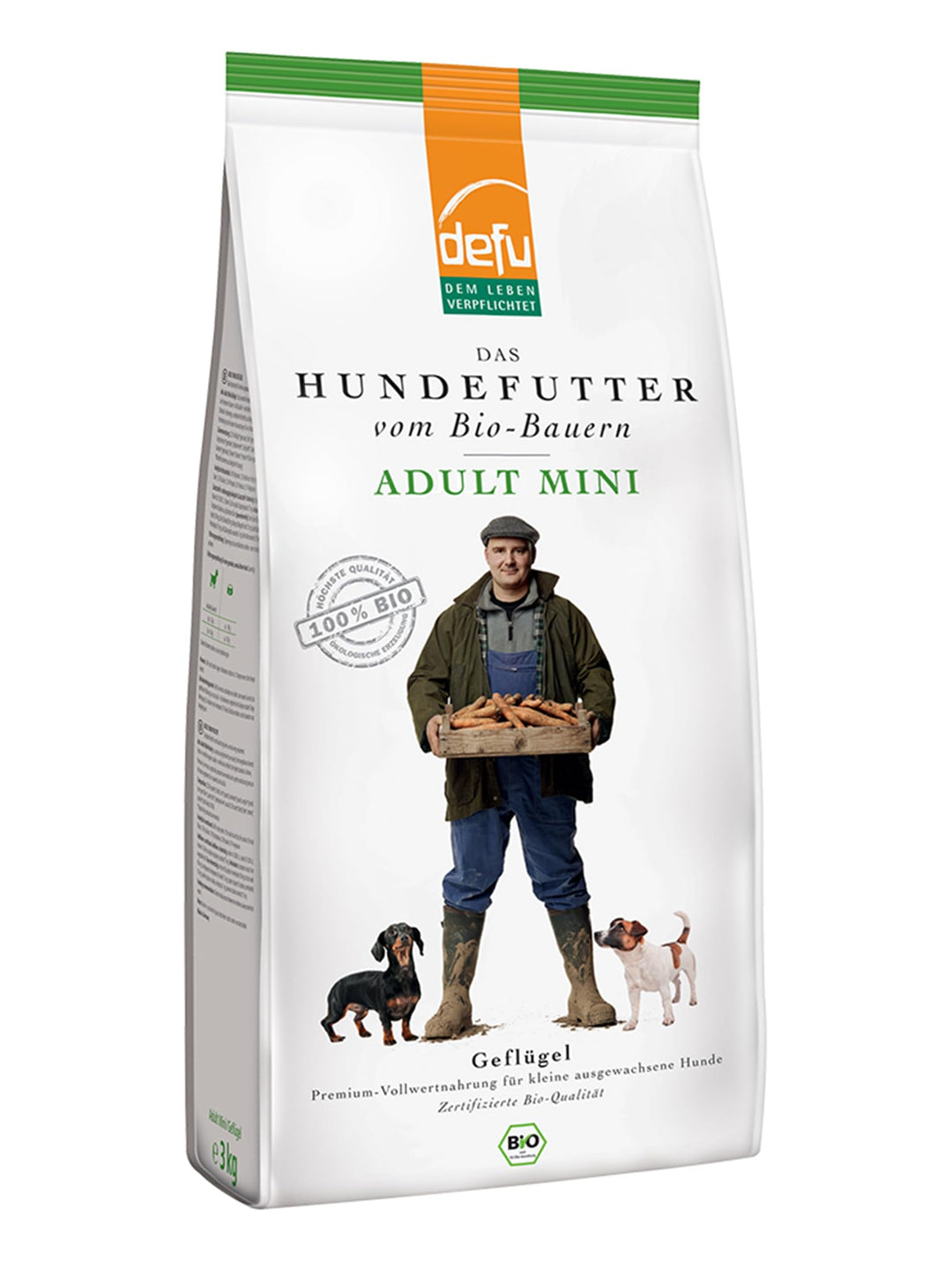 defu Hund | Adult Mini Bio Geflügel | Premium Bio Trockenfutter | Hundefutter für kleine, ausgewachs