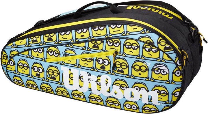 Wilson Tennis-Rucksack Minions Tour Junio 6er-Schlägertasche, 6er-Schlägertasche