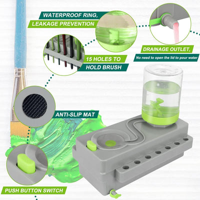 EPROICKS Pinsel Reiniger, Pinselreiniger Bürstenspüler, Multifunktionaler Bürstenbrause, Brush Rinse