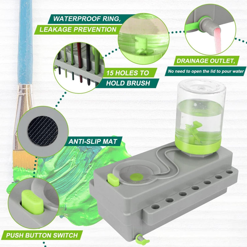 EPROICKS Pinsel Reiniger, Pinselreiniger Bürstenspüler, Multifunktionaler Bürstenbrause, Brush Rinse