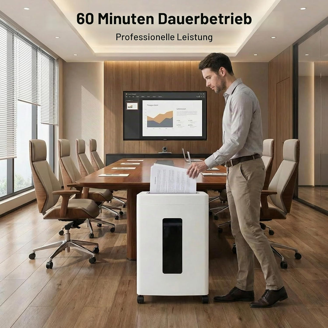 Schredder Papier Aktenvernichter Elektrisch: 10-Blatt Papierschredder Mikroschnitt P5 Hochsicherheit
