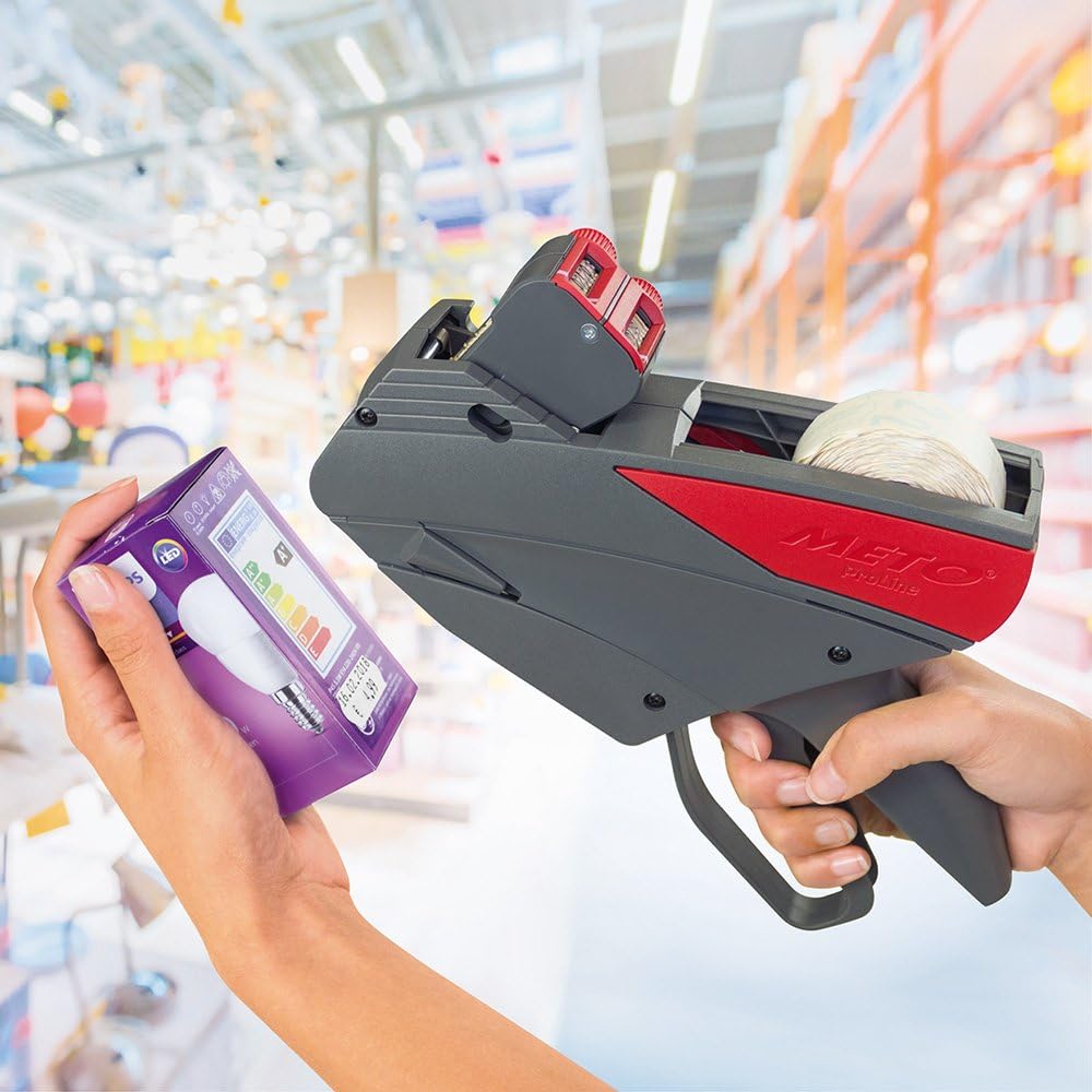 Meto Classic S Preisauszeichner Set – Preis & Preisauszeichner Etiketten (26x16 mm, 2-zeilig, 6.000