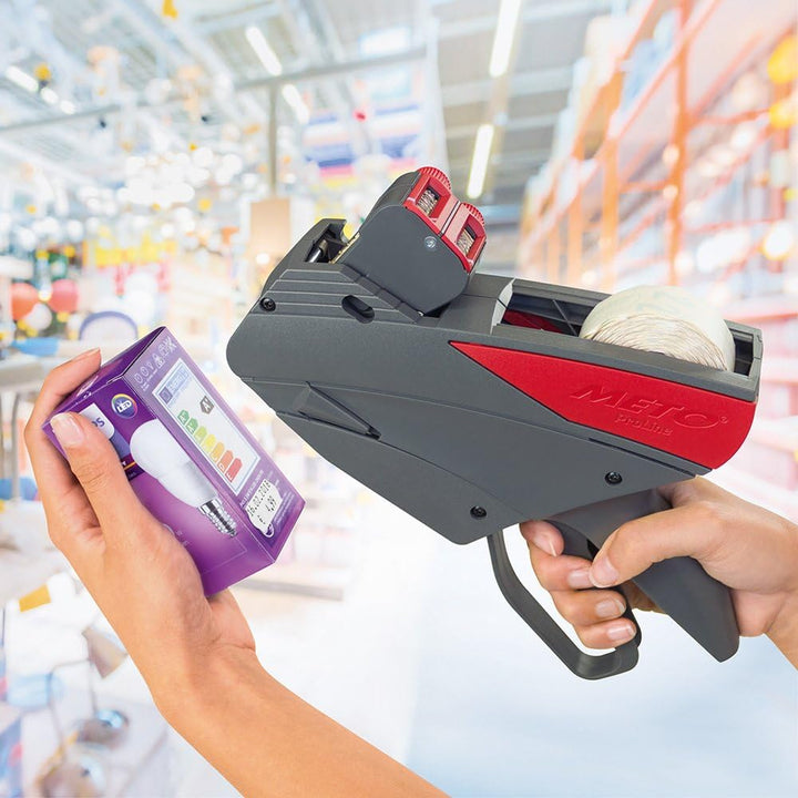 Meto Classic S Preisauszeichner Set – Preis & Preisauszeichner Etiketten (26x16 mm, 2-zeilig, 6.000