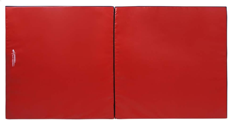 Grevinga® Turnmatte VB 80 | Blau, 200 x 200 cm, Turnen, Klappbar auf 100 x 100 cm Rot-Blau 200 x 100