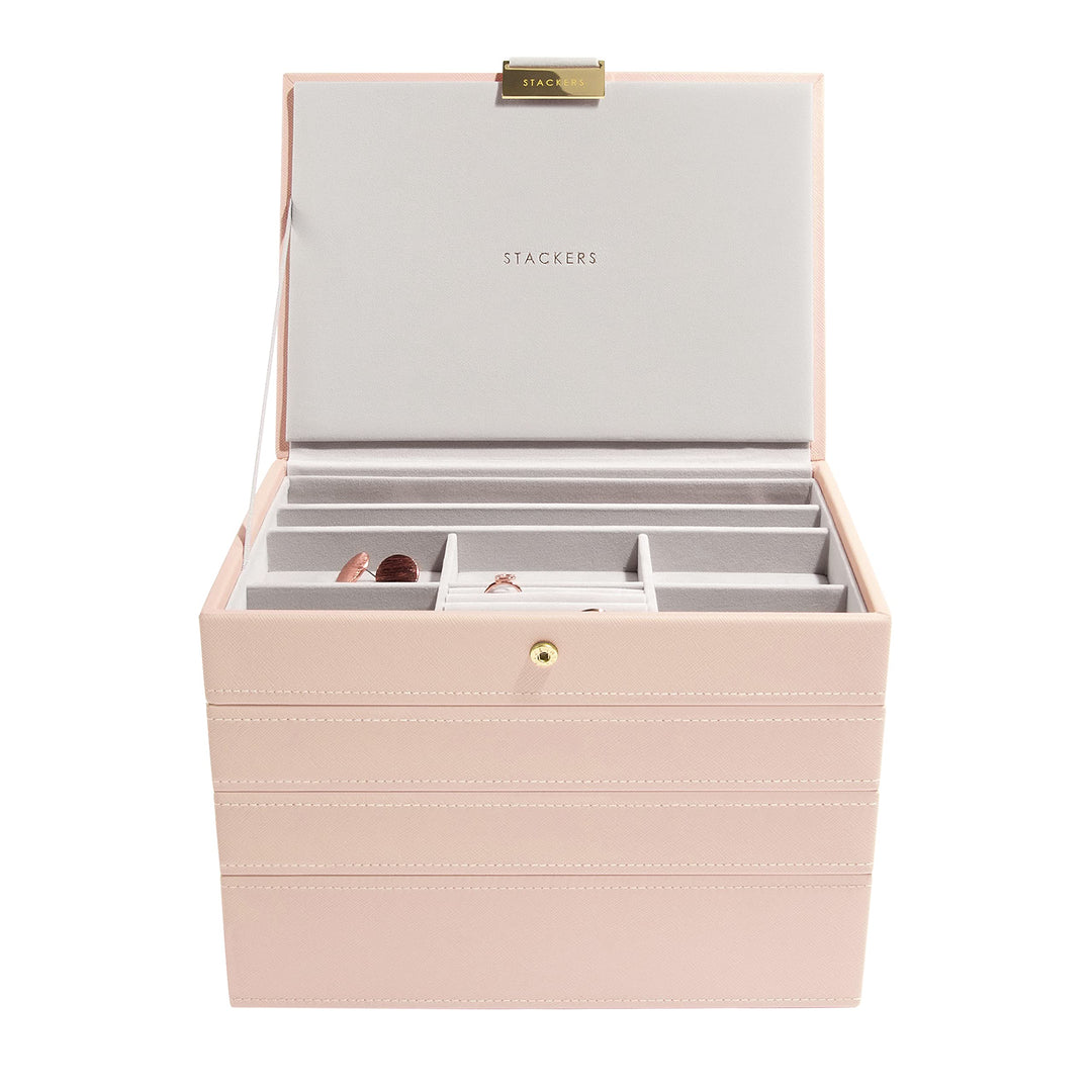 Stackers Blush Klassisch Schmuckschatulle - 4 Blush Pink & Gold, Blush Pink & Gold