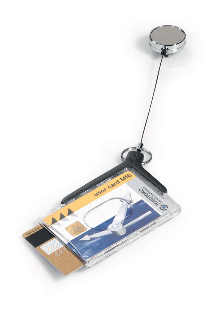 Durable Sicherheitsausweishalter Card Holder Deluxe Pro Duo, für 2 Ausweise, 54 x 85 mm, Bandlänge 8