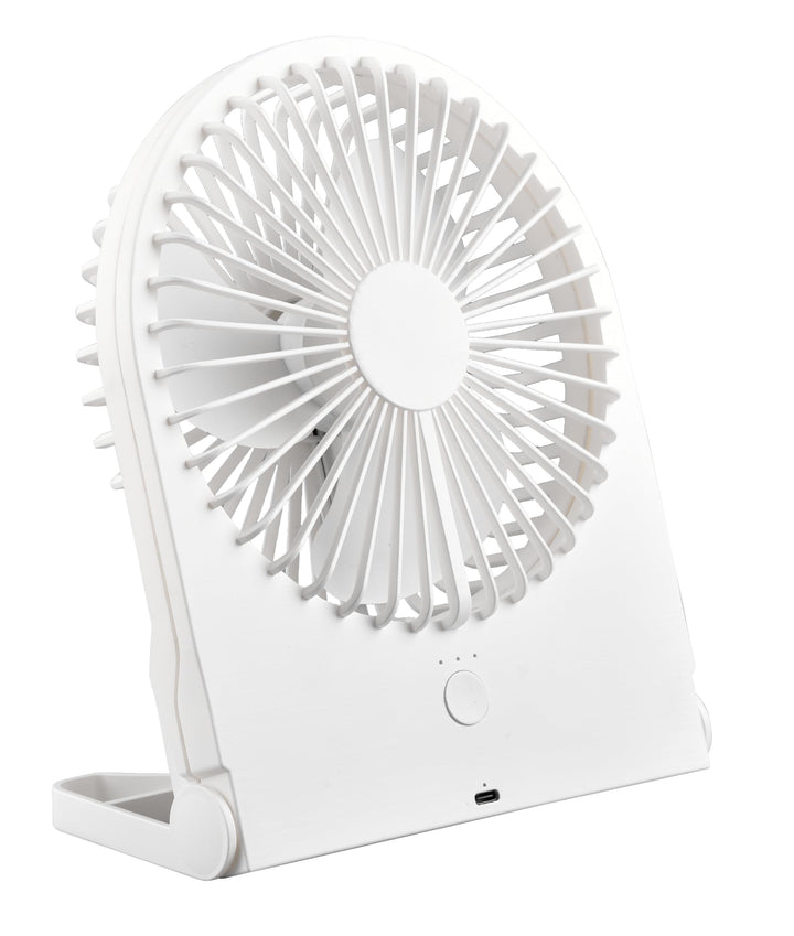 RL LIVE YOUR LIGHT Reality Leuchten Tisch Ventilator Breezy R044-01, Kunststoff Weiss matt, 2 Watt,
