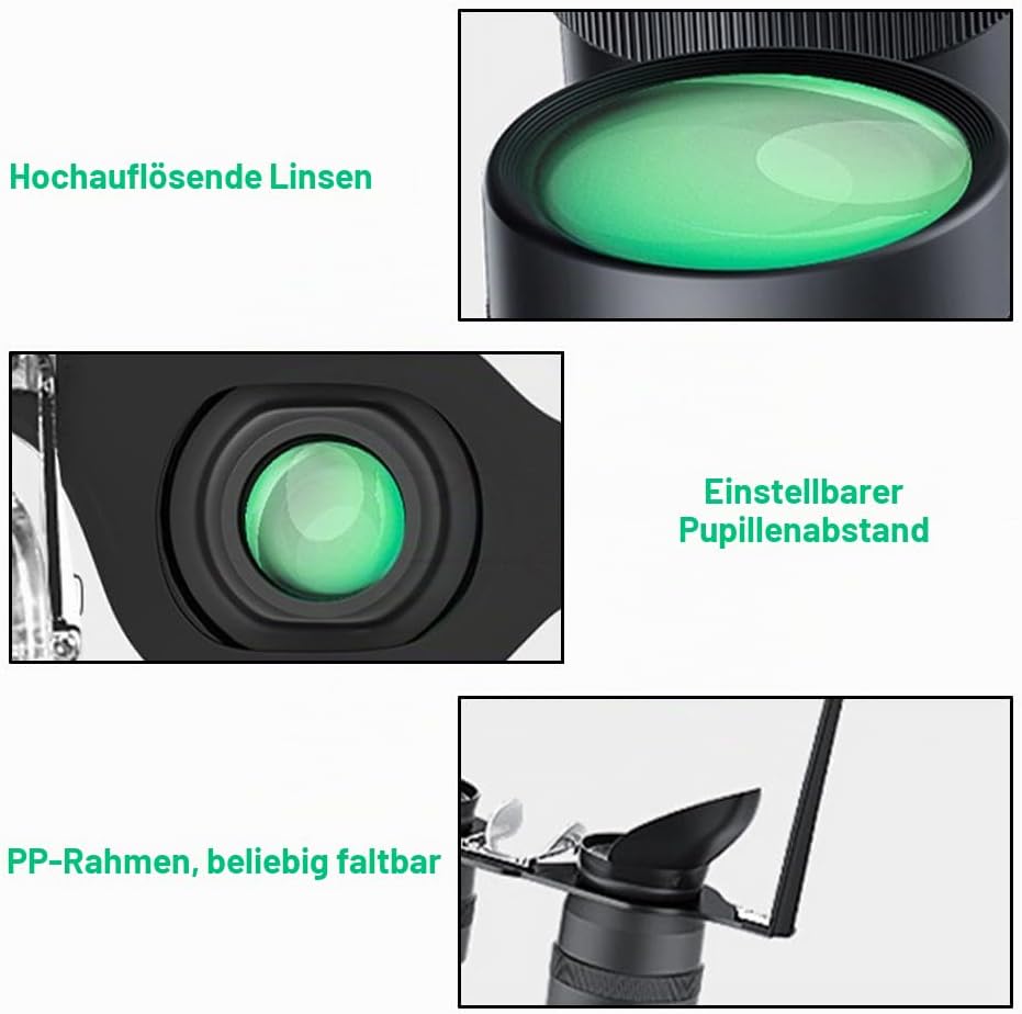 Freihändige Fernglasbrille, Professionelle Angelfernglas, Freisprechbrille zum Angeln, Vogelbeobacht