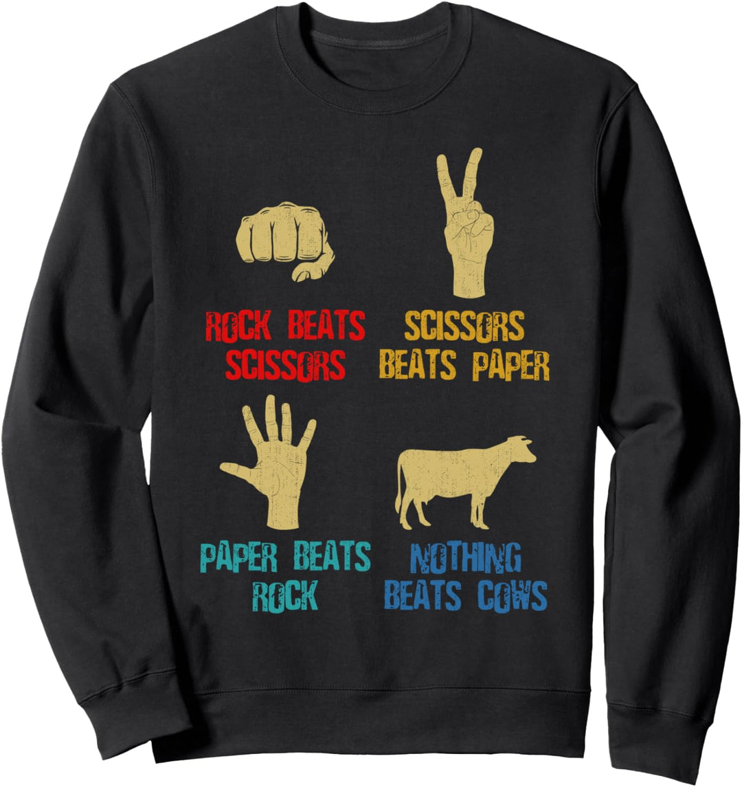 Lustige Kühe, die Bauernlandwirtschaft sagen Sweatshirt