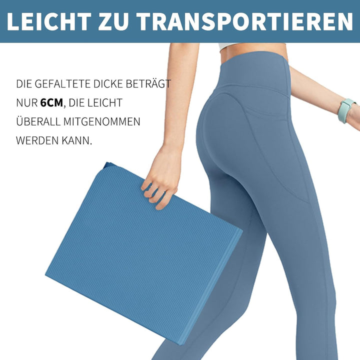 Good Nite Klappbare Yogamatte Rutschfest Tragbare Fitnessmatte Faltbar Leicht Gymnastikmatte Pilates