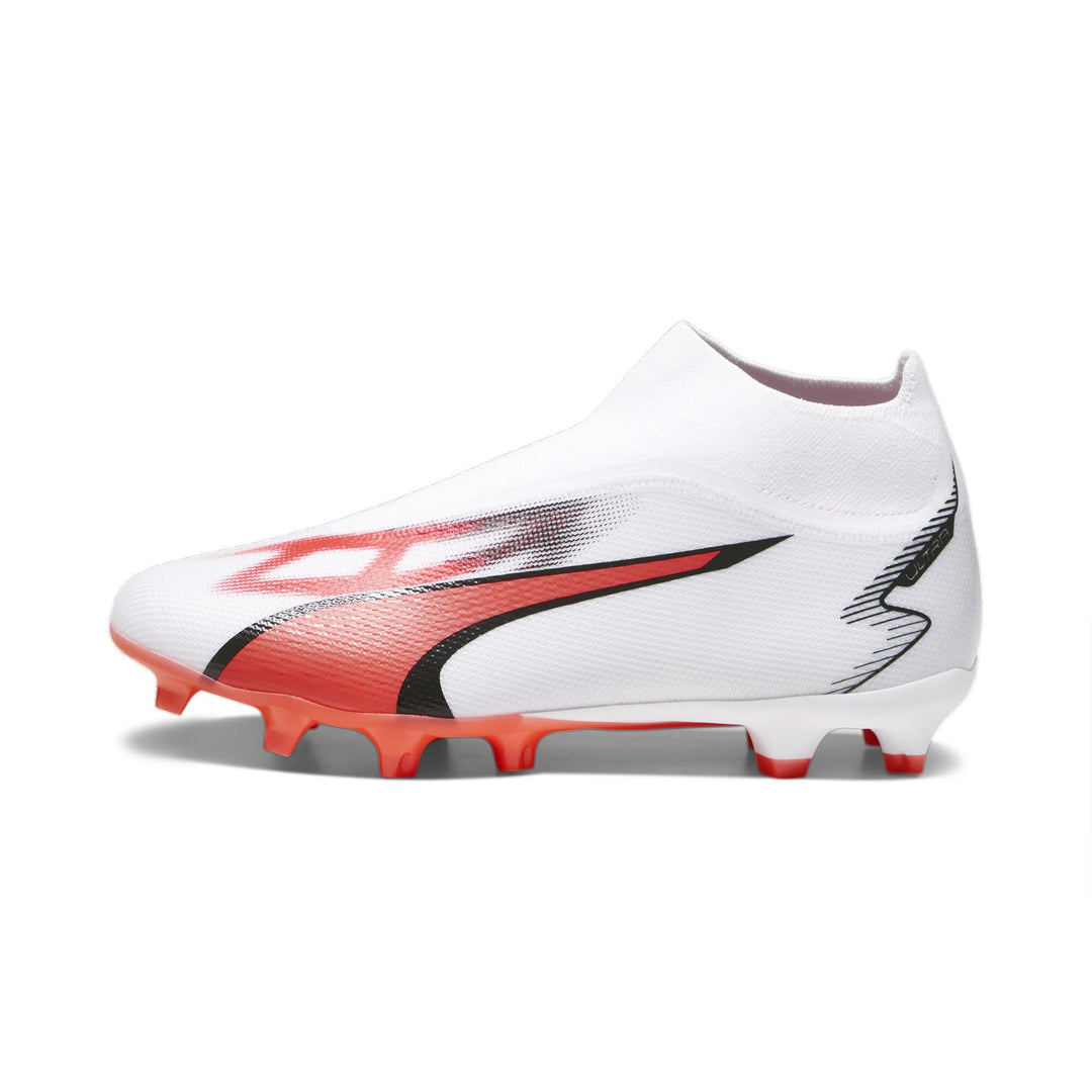 PUMA King Pro Fg/Ag Unisex Soccer Shoe 46.5 EU Puma White Puma Black Fire Orchid, 46.5 EU Puma White