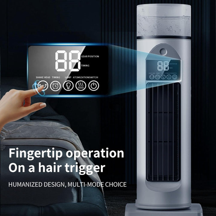 Turmventilator mit Kühlung Kaltluftventilator Cool Air Lüfter für Schlafzimmer Ruhiger Oszillierende