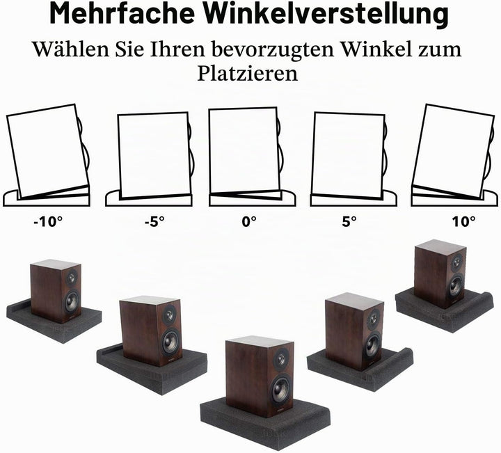 JBER Akustik-Isolationspads, Studio-Monitor-Lautsprecher-Isolationsschaum-Pads, hochdichter Akustiks