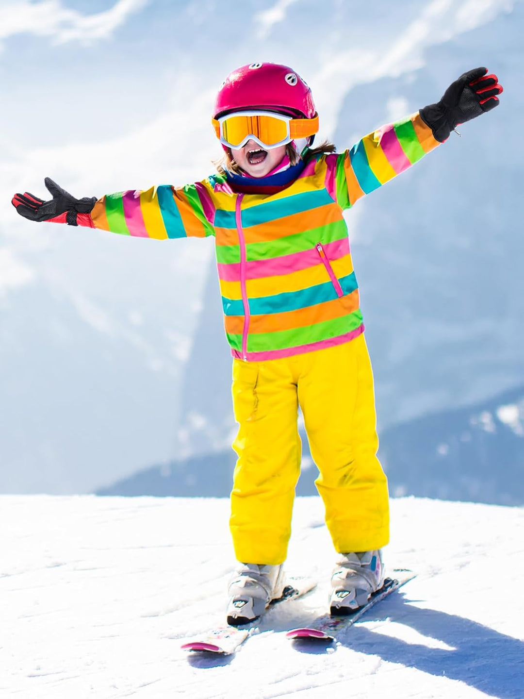 Bencailor 6 Paar Kinder Winter Handschuhe wasserdichte Kinder Ski Handschuhe Winddichte Warme Schnee