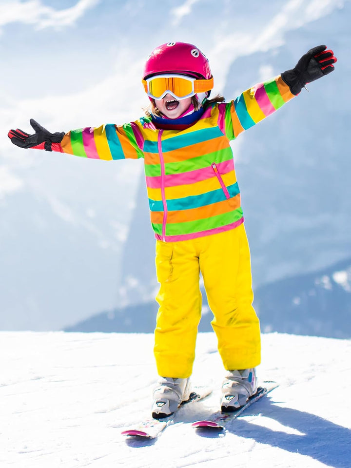 Bencailor 6 Paar Kinder Winter Handschuhe wasserdichte Kinder Ski Handschuhe Winddichte Warme Schnee