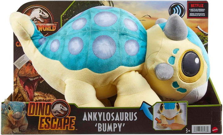 Jurassic World Ankylosaurus - Funktionsplüsch Kuscheltier, 38cm, bewegliche Beine und Brüllsound, fü