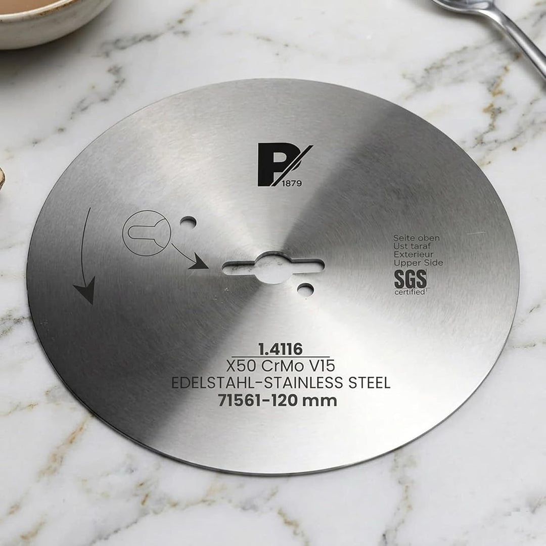 Pirge Kreismesser Kompatibel mit Tandır und Dibek 120 mm - Schärfstes Dönermesser aus Edelstahl in P