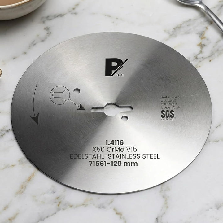 Pirge Kreismesser Kompatibel mit Tandır und Dibek 120 mm - Schärfstes Dönermesser aus Edelstahl in P