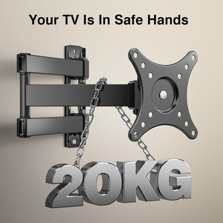 TV Wandhalterung Schwenkbar Neigbar Drehbar Fernseher Wandhalterung für 10-32 Zoll Flach&Curved Fern
