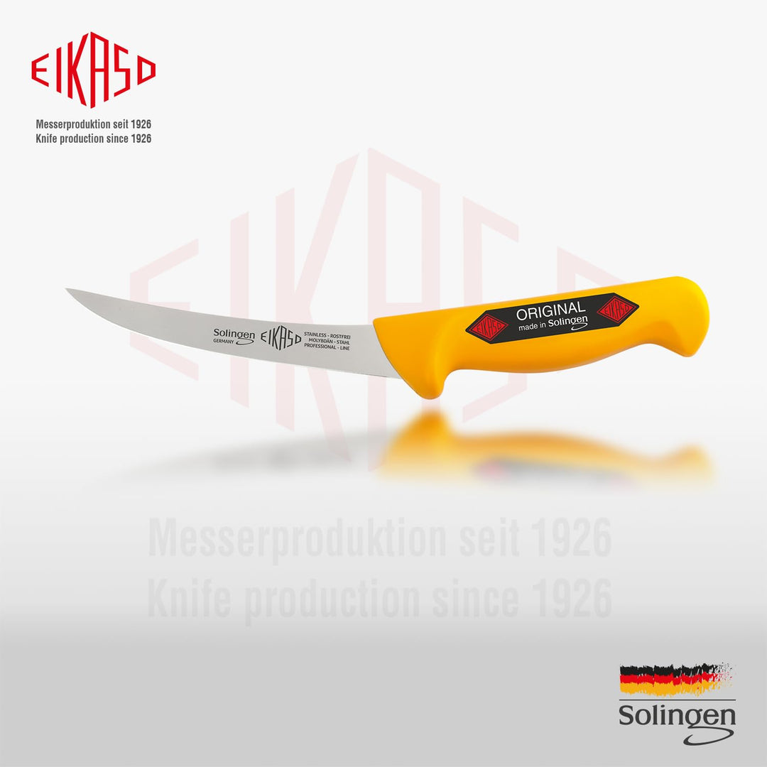 EIKASO Solingen Ausbeinmesser gebogen 13cm Klinge Semi-Flex Ausbeinmesser Fleischmesser Profi Soling