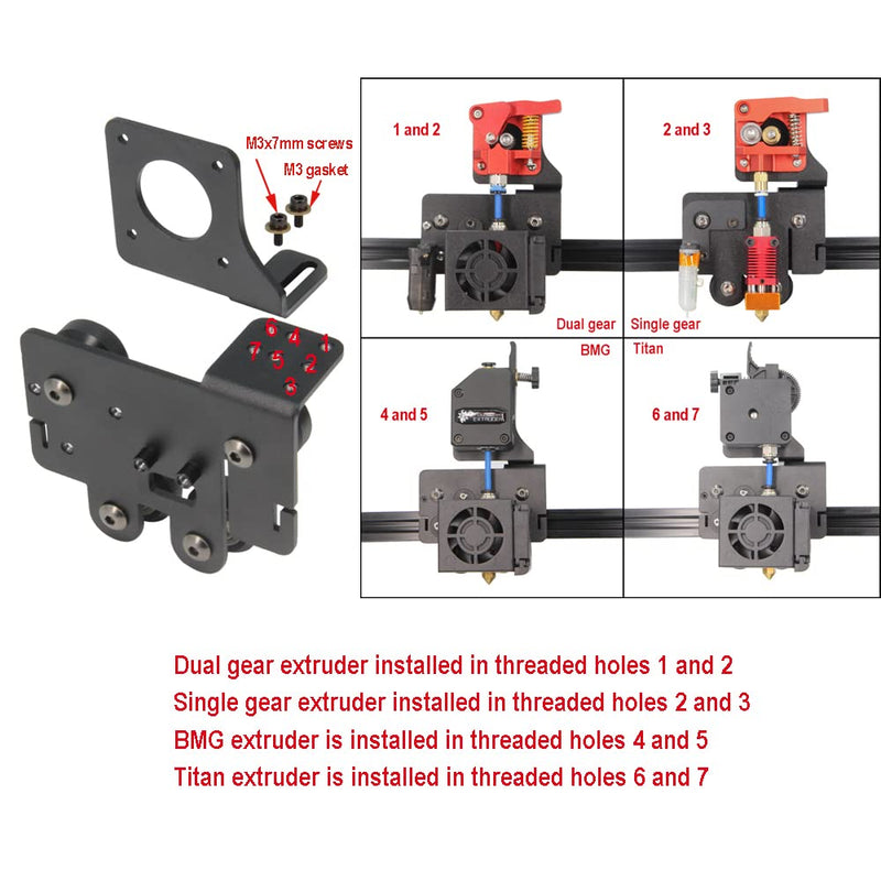 Zeberoxyz Upgrade Direct Drive Support Aluminiumplatte mit 4 Stück Riemenscheiben mit Doppelgetriebe