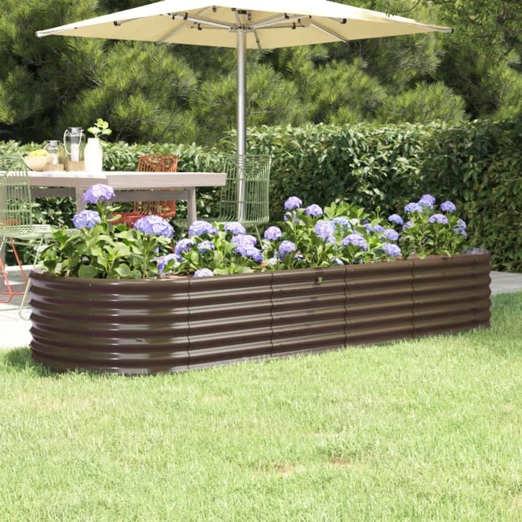vidaXL Hochbeet, Wetterfestes Hochbeet für Garten Balkon Terrasse, Kräuterhochbeet zum Selber Bauen,