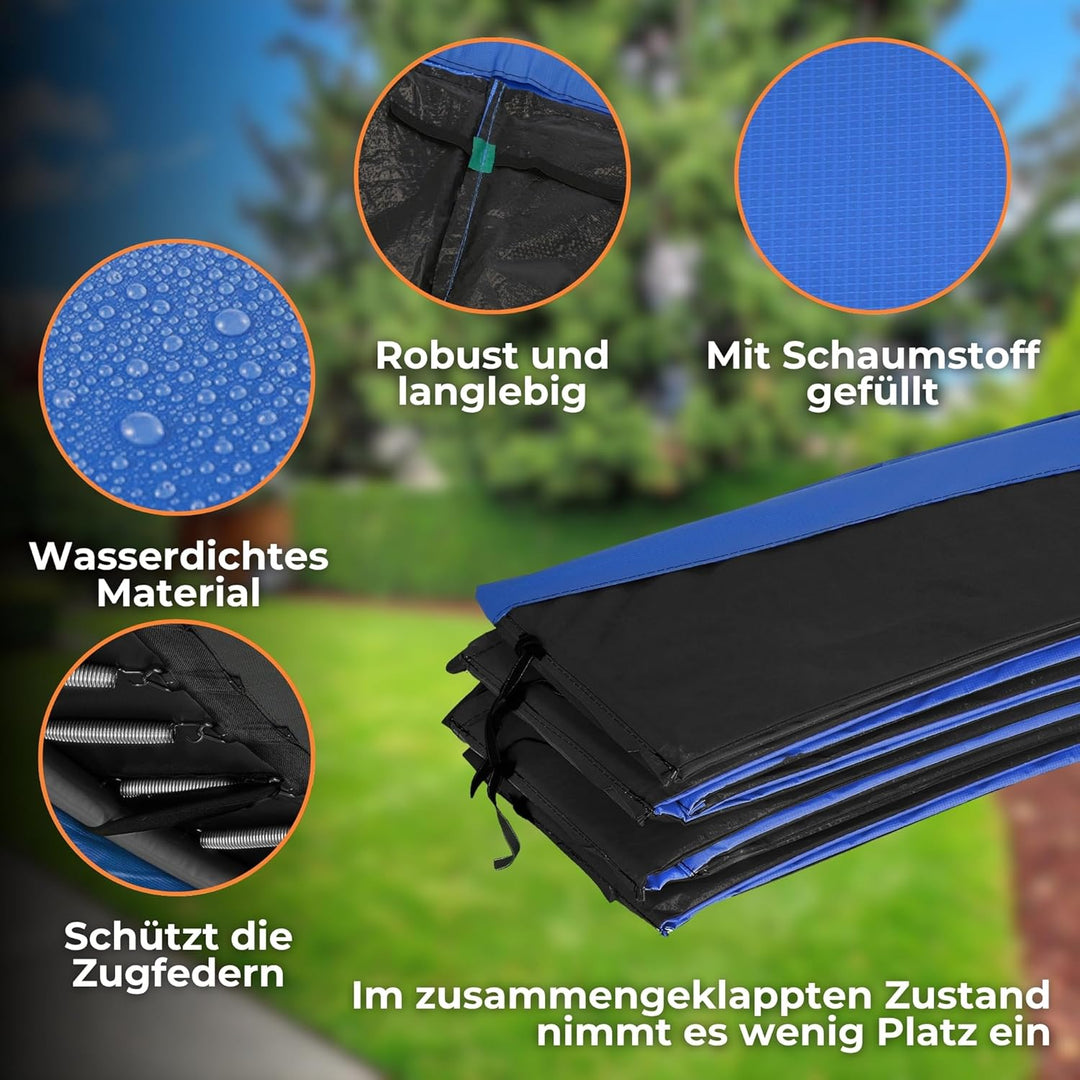 SPRINGOS Trampoline Randpolster Umrandung Ersatzteile für Trampoline Blau 460 cm, Blau 460 cm
