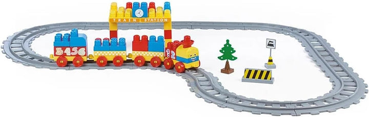 DOLU Eisenbahn für Kinder Zug Set 89 teilig über 3 Meter ab 18 M 89 tlg, 89 tlg
