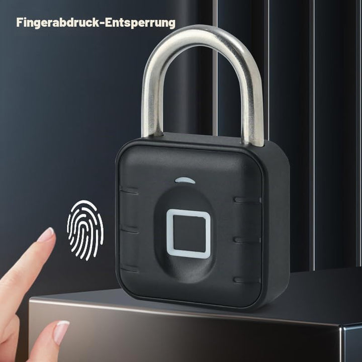 Schloss mit Fingerabdruck,Vorhängeschloss für Fitnessstudio,wetterfest,mehrbenutzer,schlüsselloses S