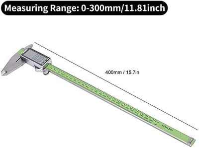 Fafeicy 300mm Digital Messschieber, hochfestes elektronisches Lineal aus Edelstahl, Genauigkeit 0,01