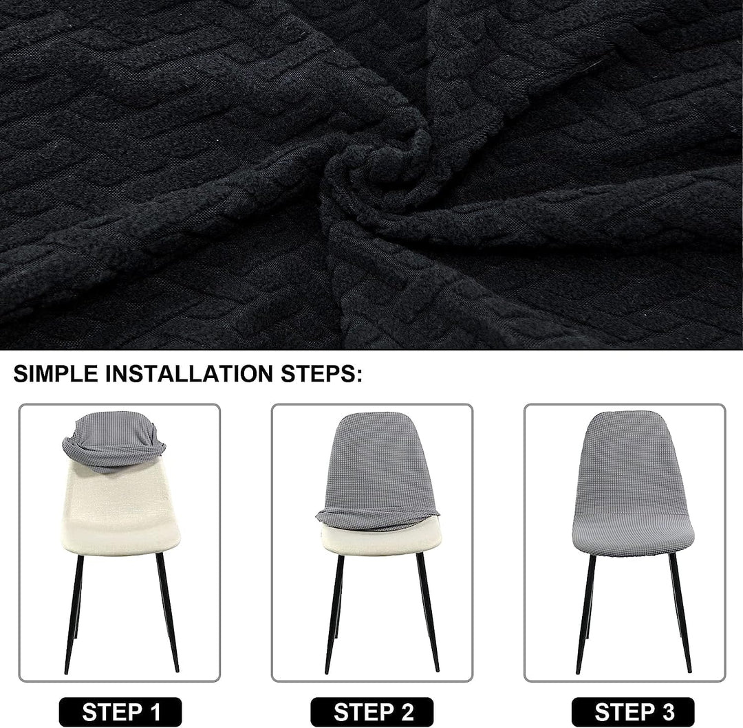 Stuhlhussen 4er Esszimmer Strech Stuhlhussen für Esszimmerstühle Universal Waschbar Bezug Stuhlhusse