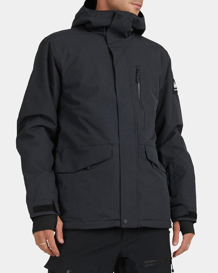 Quiksilver Herren Mission Solid Jk Schneejacke, TRUE BLACK