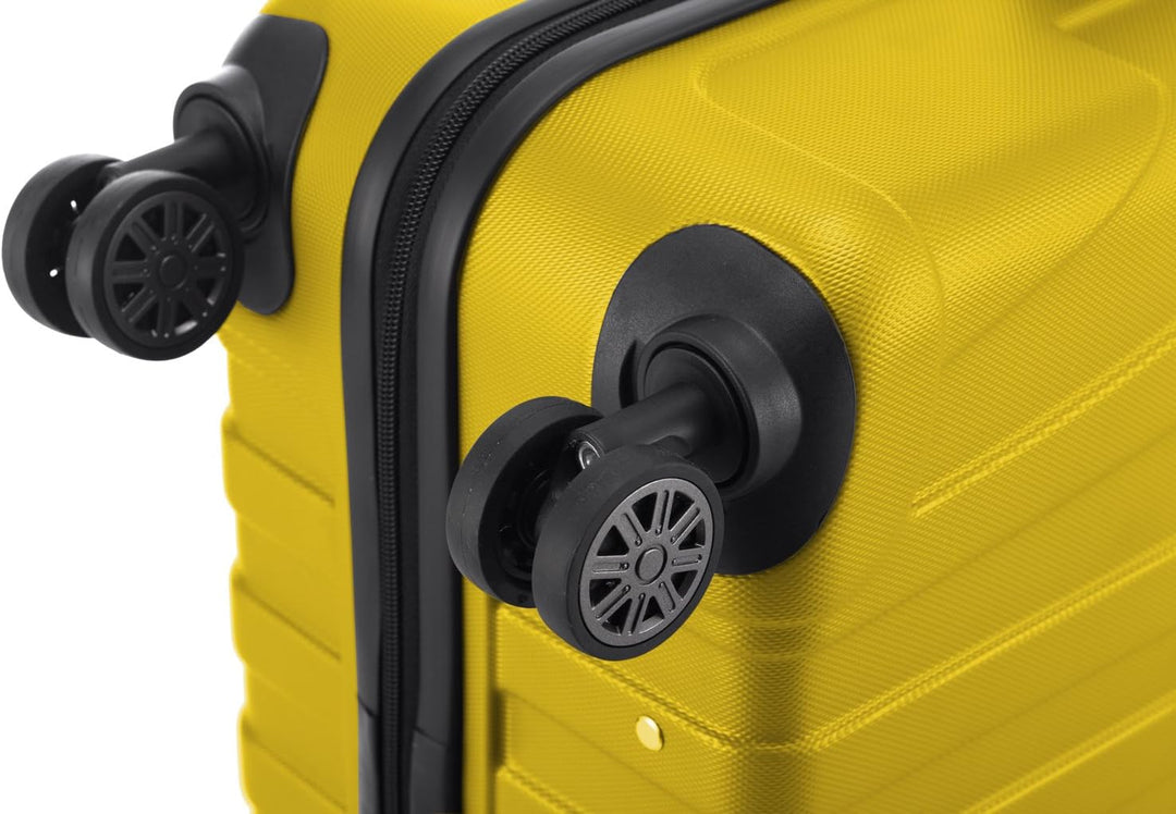Suitline - 2er Koffer-Set Trolley-Set Rollkoffer Hartschalen-Koffer Reisekoffer, TSA, 66 cm, 100% AB