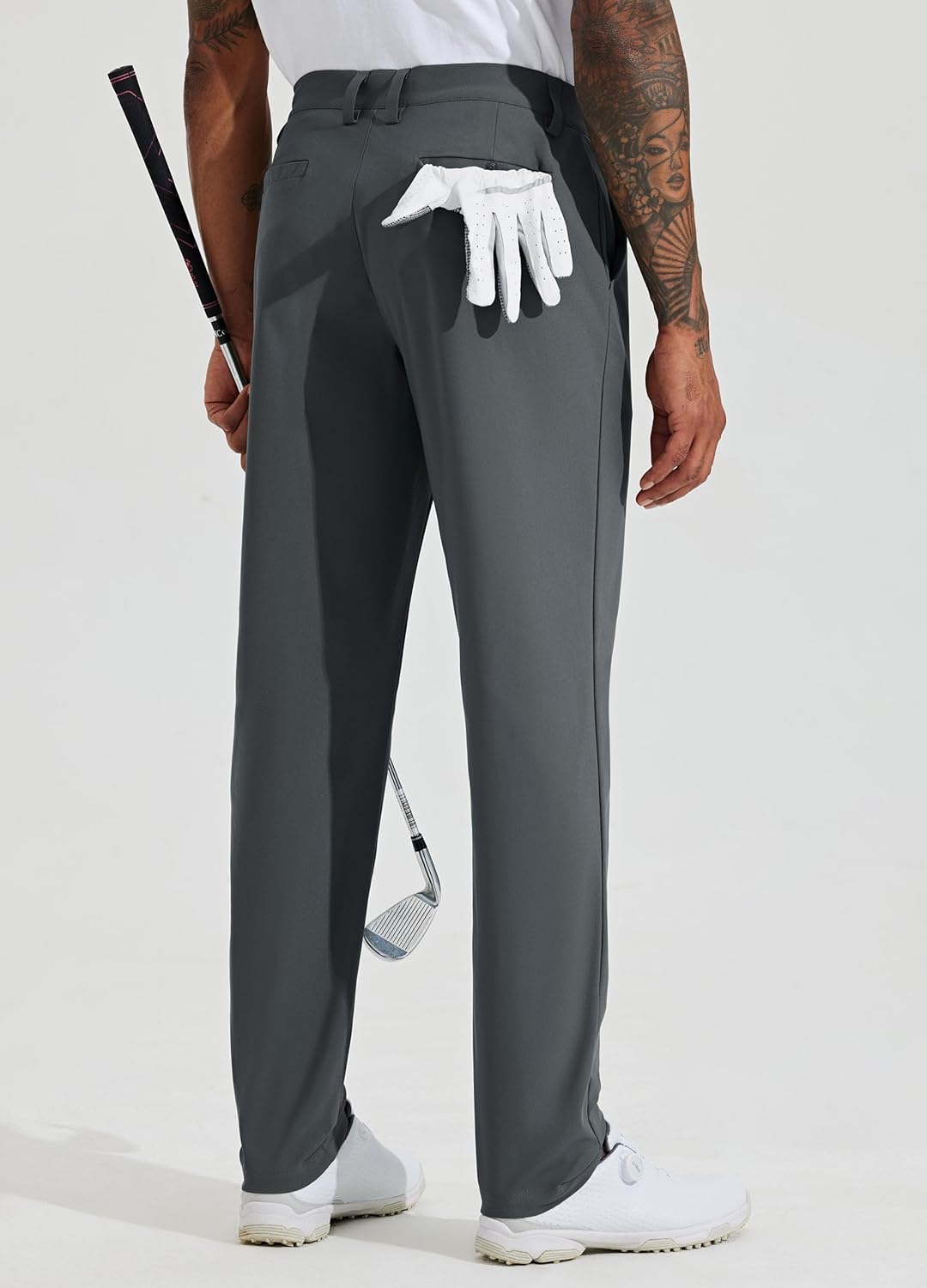 WILLIT Herren Golfhose Stretch Kleid Hose Slim Fit Schnelltrockner Casual Arbeitshose Stretchhose La