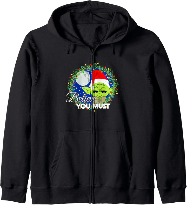 Star Wars Yoda Santa Believe You Must Weihnachten Reef Kapuzenjacke