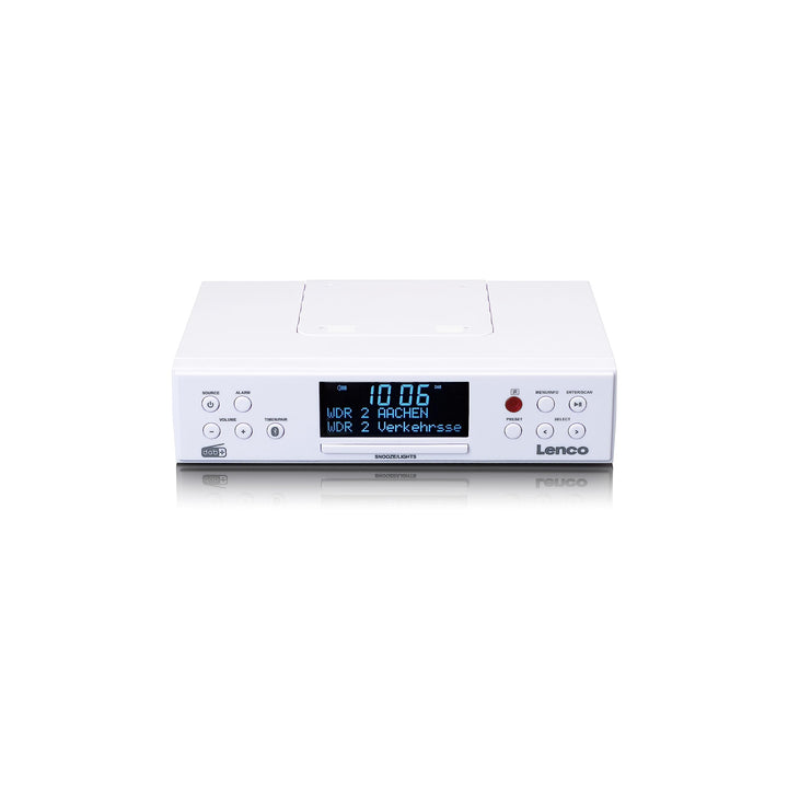 Lenco KCR-190 DAB+ Unterbau-Küchenradio - Bluetooth - PLL FM - 30 Senderspeicher - LED Display und L