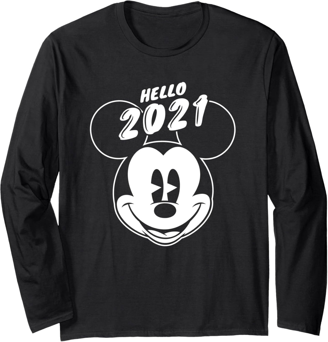 Disney Mickey Mouse Hello 2021 Langarmshirt
