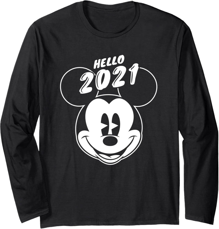 Disney Mickey Mouse Hello 2021 Langarmshirt