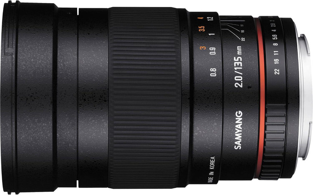 Samyang 135mm F2.0 für Canon EF - Vollformat und APS-C Teleobjektiv Festbrennweite für Canon Kamera