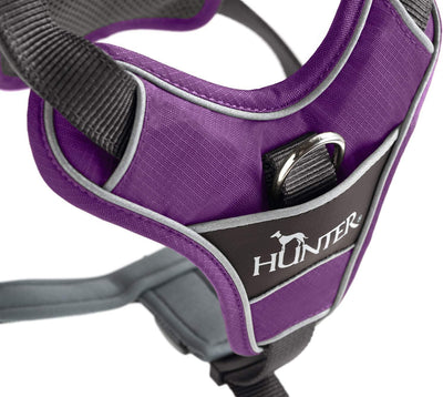 HUNTER DIVO Hundegeschirr, L, 72-100 cm, violett/grau 72 - 100 cm violett/grau, 72 - 100 cm violett/