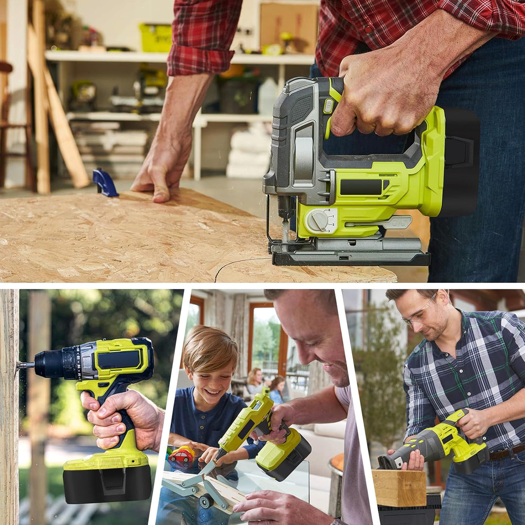 LabTEC RB18L50 2 Packungen 18V 5000mAh Lithium Akku Ersatz für Ryobi BPL1815 BPL1820G BPL1820 BPL181