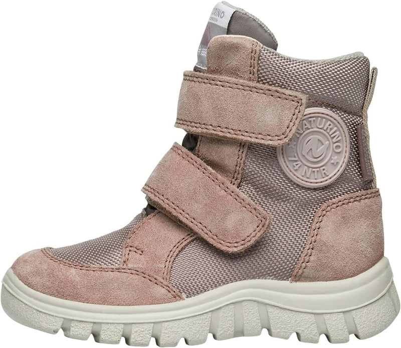 NATURINO GEMINAE 2 WP-Stiefel aus Veloursleder und Stoff 23 EU Rosa, 23 EU Rosa