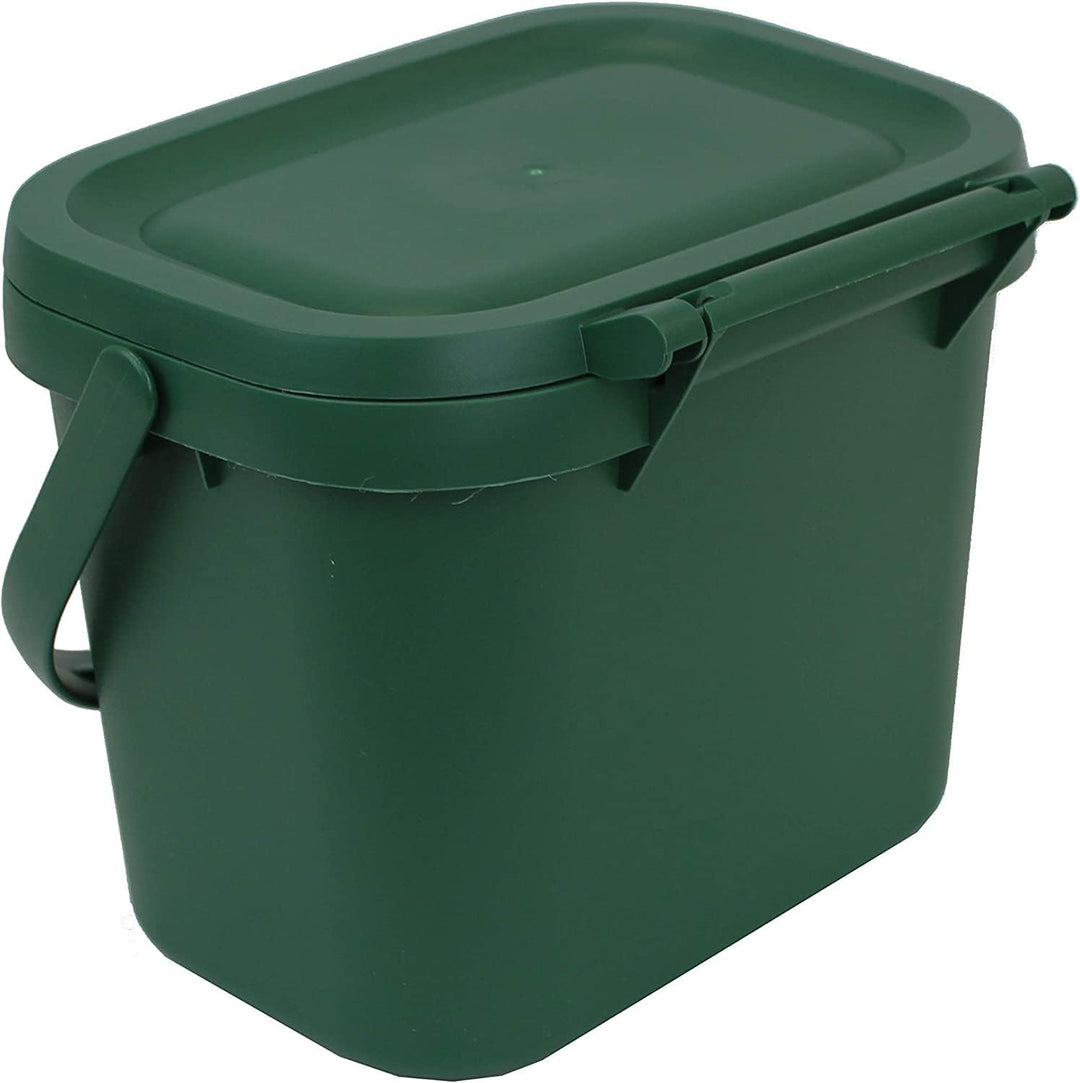 Addis, Komposteimer für Lebensmittelabfälle für die Küche, Plastik, dunkelgrün, Compost Caddy Compos