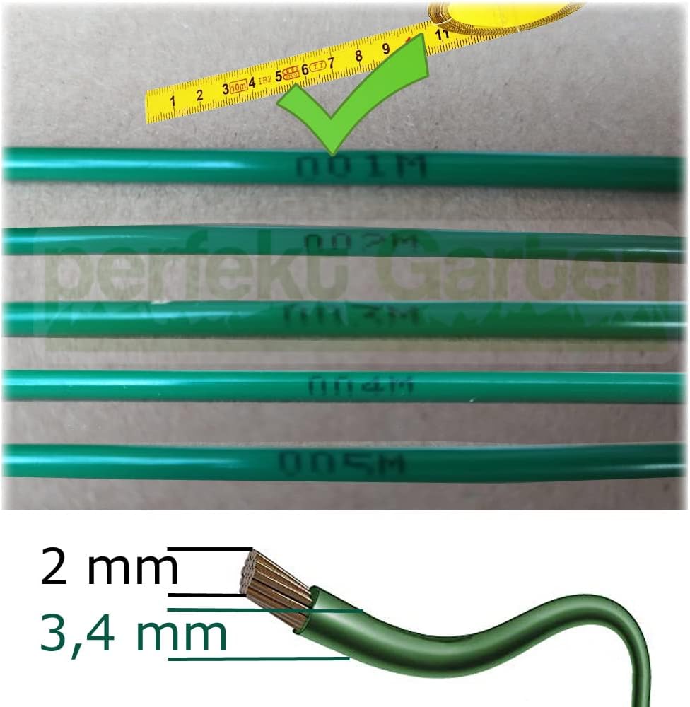 500 m / 3,4 mm HQ Rasenmäher Mähroboter Begrenzung Kabel Draht kompatibel mit Gardena Sileno Smart