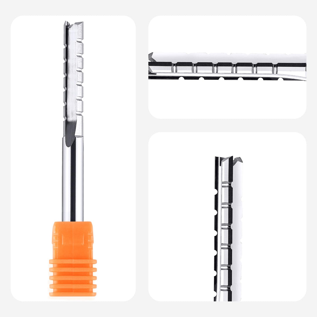 SpeTool 3 Flöten Gerader Hartmetall-Fräser mit Wolframkarbidspitze 6 mm Schaftdurchmesser 32 mm Schn