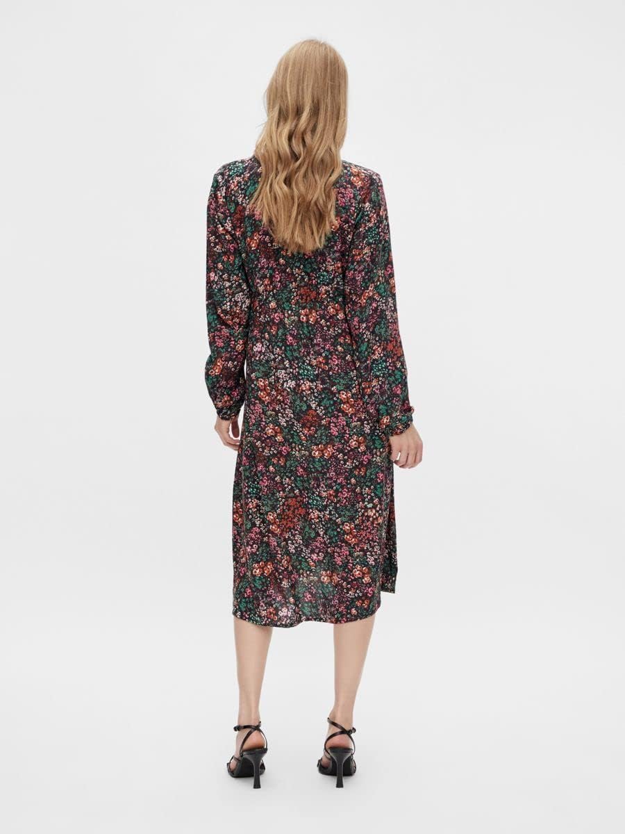 MAMALICIOUS Damen Kleid XS Trekking Green/Aop:flwoers With Rapture Rose And Elder Berry, XS Trekking